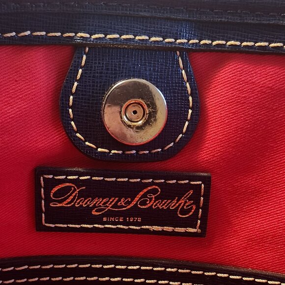 Dooney & Bourke East West Shopper Large Tote Navy Blue - Picture 6 of 16